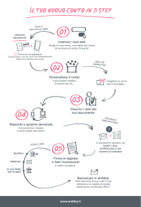 Il tuo nuovo conto in 5 step