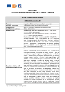 Ottico - Optometrista - REPERTORIO REGIONALE