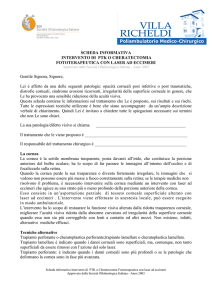 Consenso informato per intervento di PTK o