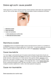 Dolore agli occhi: cause possibili