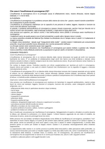 Che cosa è l`insufficienza di convergenza