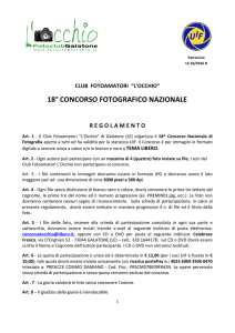 18° concorso fotografico nazionale scheda di partecipazione