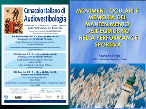 MOVIMENTI OCULARI E MEMORIA DEL MANTENIMENTO DELL