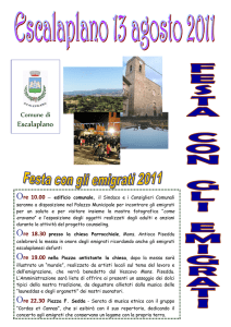 festa con gli emigrati - Comune di Escalaplano