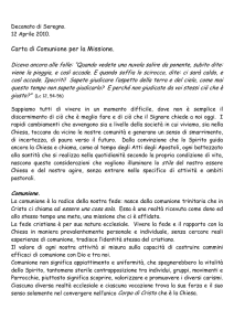Carta di Comunione - Parrocchia San Carlo Seregno