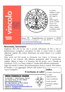 opuscolo informativo sulle nostre convinzioni