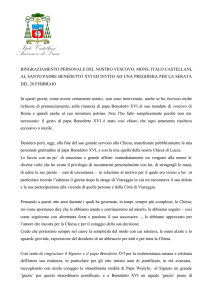 messaggio mons. arcivescovo per santo padre