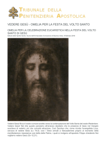 vedere gesù - omelia per la festa del volto santo
