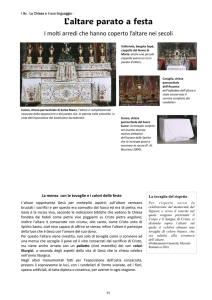 L`altare parato a festa