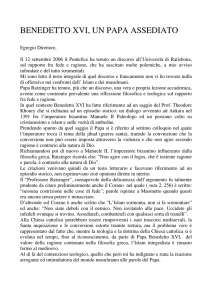 benedetto xvi, un papa assediato