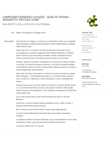 CAMPAGNA PARADISO LAVAZZA