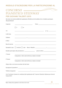 CoNCorSo PIANISTICo STEINwAy
