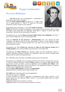 Viaggio sentimentale: Percorso Belliniano