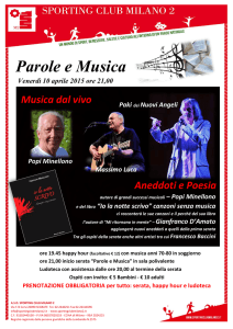 Parole e Musica - Sporting Club Milano 2