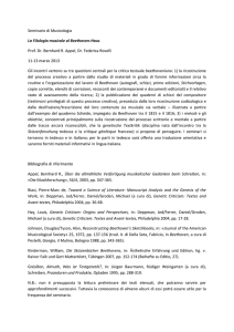 Seminario di Musicologia La Filologia musicale al Beethoven