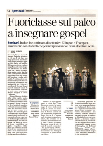 Fuoriclasse sul palco a insegnare Gospel