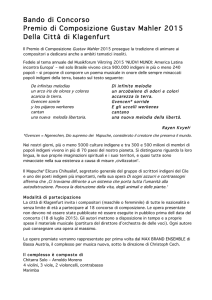 Bando di Concorso Premio di Composizione Gustav Mahler 2015 Della