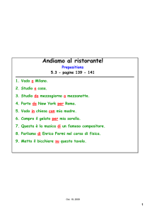 Andiamo al ristorante!