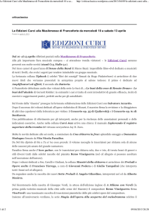 Le Edizioni Curci alla Musikmesse di Francoforte da mercoledì 10 a