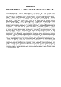 Emiliana Renna GIACOMO LOMBARDI: LA VERSATILITA