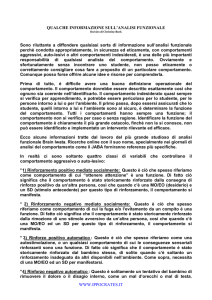 QUALCHE INFORMAZIONE SULL`ANALI FUNZIONALE