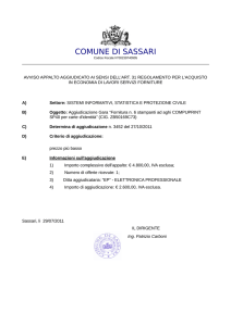 Leggi l`avviso - Comune di Sassari