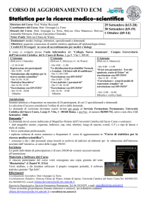 La statistica per la ricerca medico scientifica