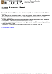Smettere di fumare con l`Ipnosi