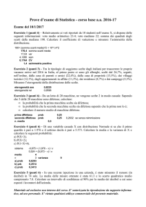 Esame di Statistica – corso base (canale N-Z)