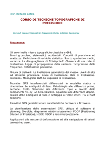 corso di tecniche topografiche di precisione