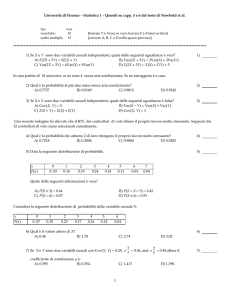 Quesiti su capp. 5 e 6 del testo di Newbold et al. 1 - UniFI