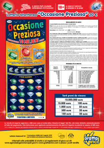 Lotteria Istantanea “Occasione Preziosa” 20 e