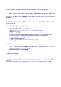 Primaria azienda italiana, leader nel settore dei giochi e dei servizi