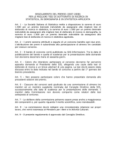 regolamento del premio (2007-2008) per le migliori tesi di dottorato
