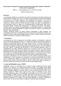 Valutazione dei rischi di esposizione ad atmosfere esplosive