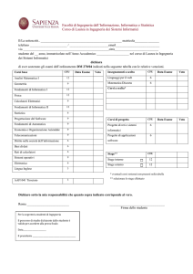 Facoltà di Ingegneria dell`Informazione, Informatica e Statistica