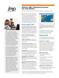 Perché scegliere JMP®? Software JMP®: Programma di licenze per