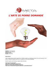 l`arte di porre domande - Benvenuti in Meta Smart