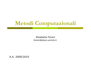 Metodi Computazionali