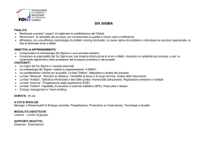 six sigma - Fondazione Ordine Ingegneri Torino