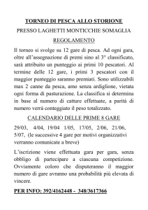 TORNEO DI PESCA ALLO STORIONE PRESSO LAGHETTI