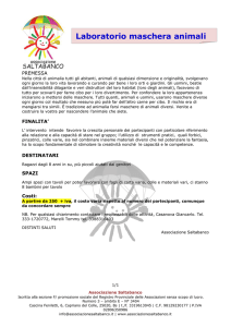 Laboratorio delle maschere di animali