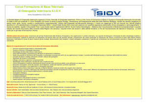 Corso Formazione di Base Triennale di Omeopatia Veterinaria S.I.O.V.
