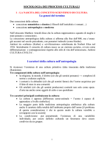 Riassunto di sociologia dei processi culturali e
