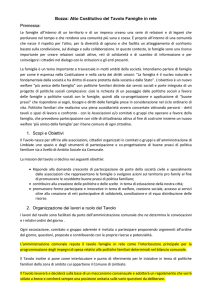 Bozza: Atto Costitutivo del Tavolo Famiglie in rete Premessa: 1