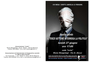 Associazione “Lelat” Rione Mangialupi, Via G. Alessi – 98124