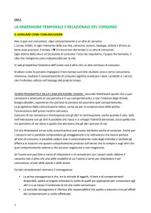 la dimensione temporale e relazionale del consumo