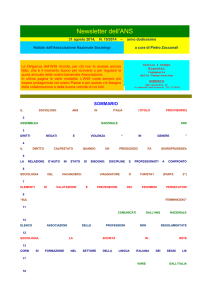 Newsletter dell`ANS