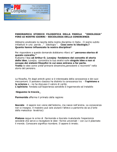 PANORAMICA STORICO FILOSOFICA DELLA PAROLA
