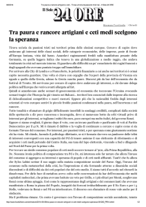 Tra paura e rancore artigiani e ceti medi scelgono la speranza